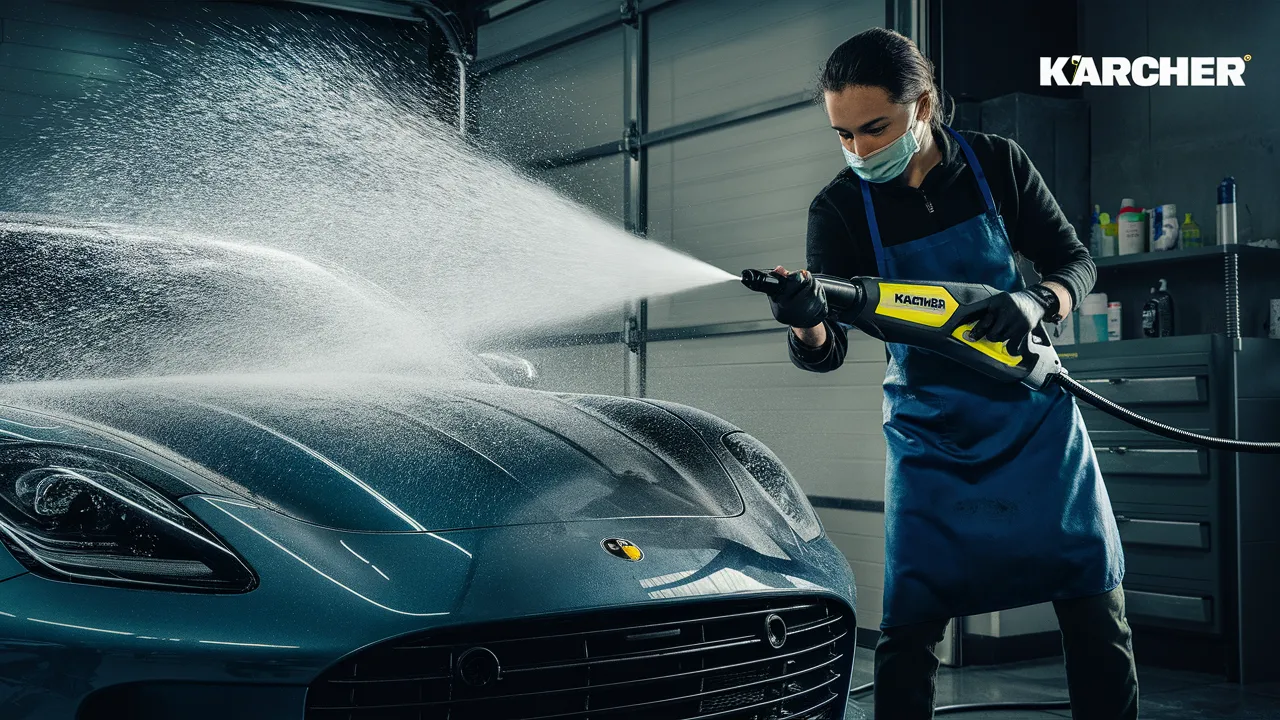 Washing Car with Karcher